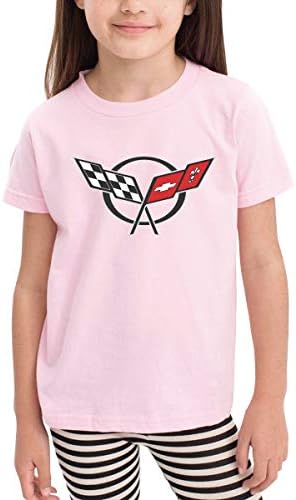 Corvette-Logo Children's T-Shirt Kids Short-Sleeved Shirt for Boys and Girls