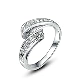 Yoursfs Roma Ring 18K White Gold Plated Use Shinning Crystal