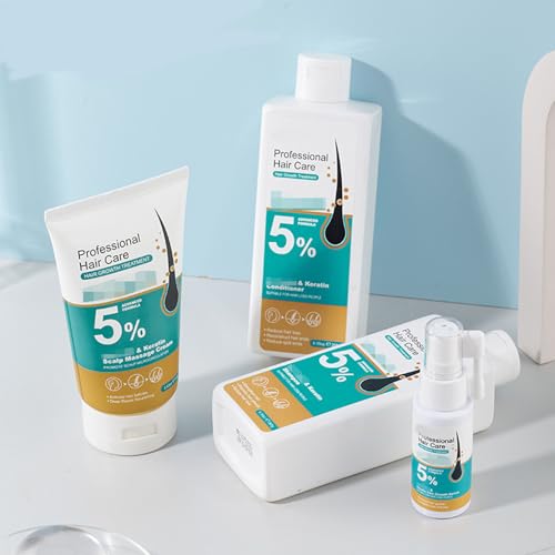 Crema de masaje para el cuero cabelludo con minoxidil al 5%, suero para el crecimiento de las trenzas Minoxidil, acondicionador suavizante para las trenzas (2pcs)