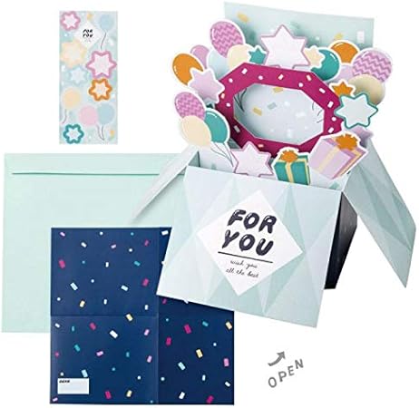 Amazon ポップアップボックスカード 飛び出すボックス型色紙 L Party Go3l 01 紙製品 文房具 オフィス用品