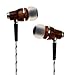 Symphonized NRG Premium Genuine Wood in-Ear Noise-isolating Headphones|Earbuds|Earphones with Microphone (Zebra)