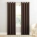 Sun Zero Barrow Energy Efficient Grommet Curtain Panel, 54" x 84", Chocolate Brown
