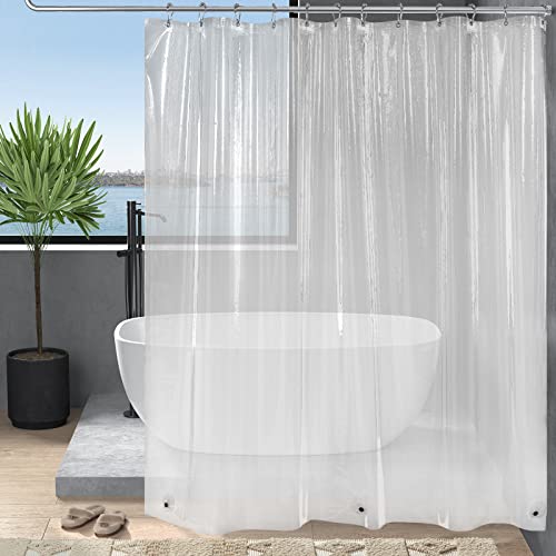 Amazer Clear Shower Curtain Liner, PEVA 5G Heavy Duty Plastic Shower