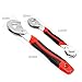 Huluwa Adjustable Wrench Multi-function Universal Snap'N Grip 0.4-1.5 inches Quick Spanner Set, 2Pcs