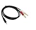 3.5mm 1/8 inch TRS to Dual 6.35mm 1/4 inch TS Mono Stereo Y-Cable Splitter Audio Cord Adapter Cable for iPhones/PC/Computer Sound Card/Amplifiers/Mixer/Multimedia Speaker/Home Stereo System(16.ft/5M)