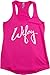 Wifey | Cute Bridal Wife Top, New Bride Wedding Women's Soft Racerback Tank-(Racerback,M) Hot Pink