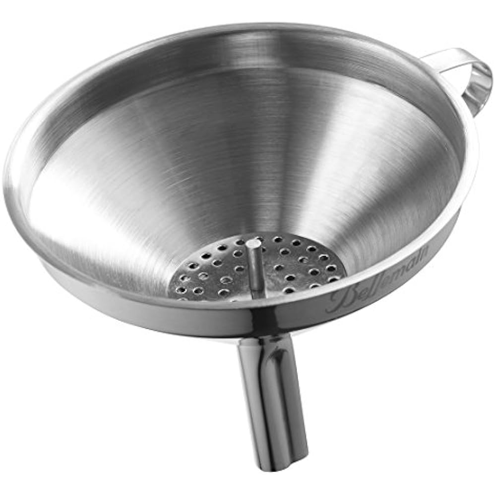 5" Stainless Steel Kitchen Funnel Removable Strainer Liquid and Dry
