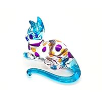 Hand Blown Art Glass,Cat Miniature Animals Collection, Dollhouse Miniatures,by Audomna Shop.(N0056)