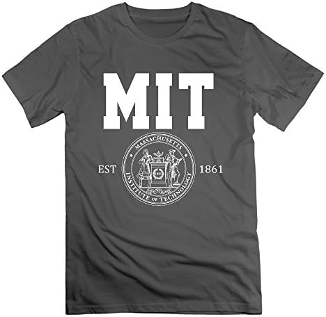 JMHLY Men's Massachusetts Institute Of Technology Mit Logo Tshirt DeepHeather