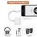 Headphone 3.5mm Stereo Jack Audio Adaptor Charger Cable Splitter for iPhone, 2 in 1 Headset AUX Music Dongle Splitter Cable Accessories Compatible with iPhone Xs/XR/X/8&Plus/7&Plus/iPad/iPod/iOS 12.
