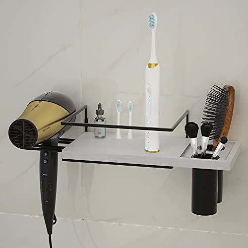 ZGO Floating Shelves for Wall Set of 3, Wall Mounted Storage Shelves with Metal Frame