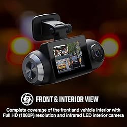 Cobra Smart Dash Cam with Interior Cam