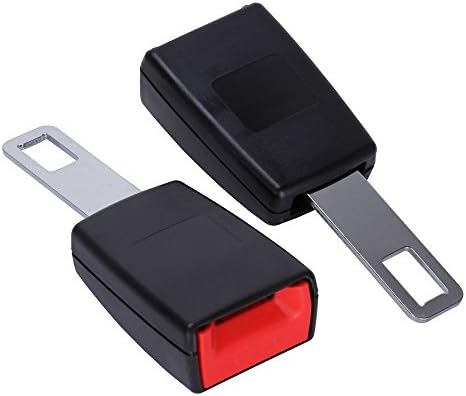 2-Pack Car Seat Belt Extender ,Type A - Adds 3" - E4 SAFETY CERTIFIED ,Car Belt Buckle Extensions Metal Tongue Buckle