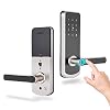 KPP Fingerprint Door Lock, Smart Lock Biometric Keyless Entry Door Handle (Green)