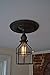Steel Ceiling Light with Cage