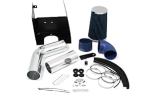Velocity Concepts 3.5" Blue Heat Shield Cold Air Intake Kit + Filter Compatible with 05-08 F150 5.4L V8