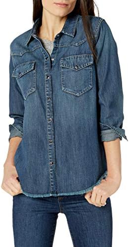 Denim Long-Sleeve Western Shirt 
