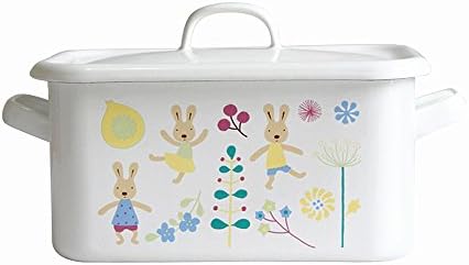 Huayoung Large-capacity Enamel Food Storage Box Dust-proof Bread Box with Lid-35ร13.8ร15.7cm