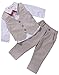 Baby Kid Boy Khaki and White Formal Wear Shirt Vest and Pants 3-piece 2-3Years White