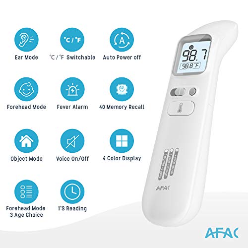 AFAC Baby Thermometer, Ear Forehead Object Thermometer with Magnetic Probe Cover, Medical Digital In - //coolthings.us