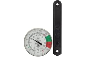Rattleware 7-Inch Dial Thermometer Kit, Stainless Steel Easy Steam Probe with 1.75-Inch Dial NSF Approved Calibration Tool and Adjustable Clip for Barista Milk Temperature Control