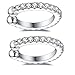 Cubic Zirconia Cartilage Clip On Earrings Ear Cuffs for Non Pierced Ears Women Dainty Crystal CZ Fake Hoops Studs Wrap Earring Cute Jewelry Gifts One Pair
