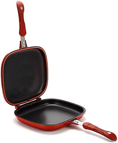 HEEGNPD 28cm Size Pan Double Side Grill Fry Pan Cookware Double Face Pan Steak Fry Pan Pancake outdoor Kitchen supplies