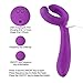 Silicone Double Head Vibrator- 3 in 1 Vibrating, Vagina and Clitoris Stimulation Massager, Anal Plug Prostate Stimulator with 7 Frequency Masturbation Sex Toys for Women Couples and Lesbian