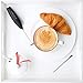 Emily’s Brand (Volume 2) Double Ring Whisk Battery Operated Milk Frother HandHeld - Steamer Cappuccino Coffee Maker Stainless Steel With Stand
