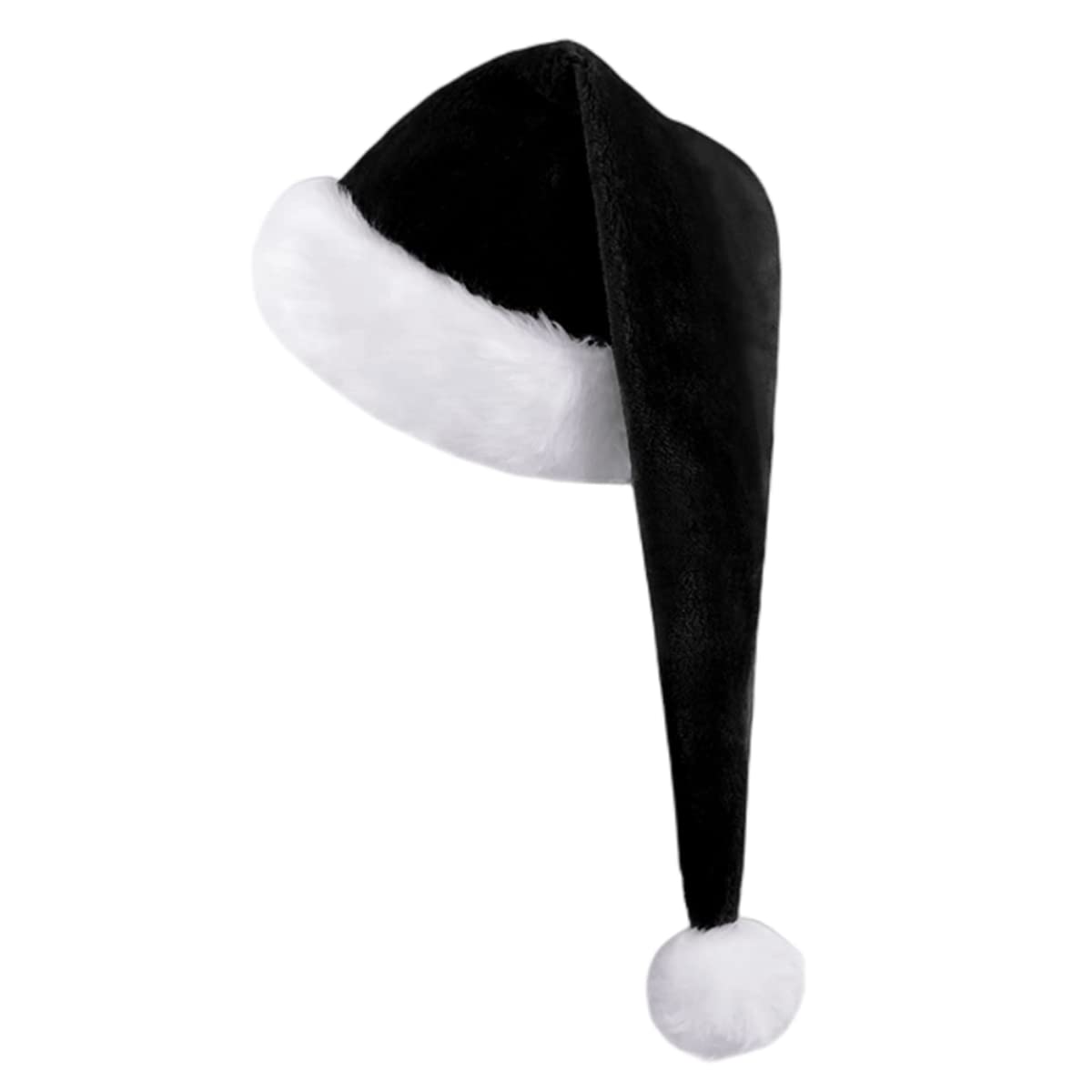 Plus Long Velvet Santa Christmas Hat for Adults, Christmas Party Hats for Men Women, 75CM Xmas Cap Luxury Santa Claus Hat, Xmas Headdress Accessory Props Xmas Holiday Theme Party Prom dress up