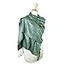 PASKMLNA Paisley Jacquard Pashmina Shawl Wrap Scarf Stole (olive-light aqua01870)