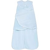 HALO Micro-Fleece Sleepsack Swaddle, 3-Way Adjustable Swaddle Blanket for Newborn and Infants, TOG 3.0 for Cold Climates, Hip Healthy, Baby Blue, Newborn, 0-3 Months