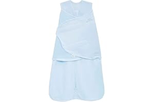 HALO Micro-Fleece Sleepsack Swaddle, 3-Way Adjustable Swaddle Blanket for Newborn and Infants, TOG 3.0 for Cold Climates, Hip Healthy, Baby Blue, Newborn, 0-3 Months