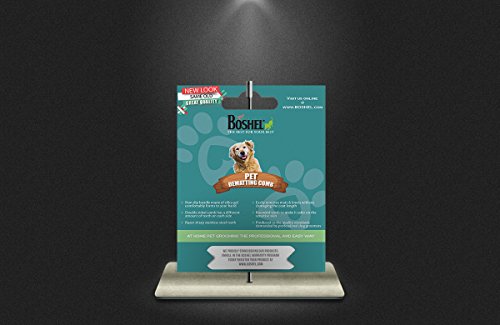 Dematting Dog Comb By Boshel - Pet Grooming Comb Gently Removes Loose Undercoat, Mats, Tangles and Knots for Dogs and Cats Of All Sizes - Double-sided comb - Sharp Yet Safe Rounded Blades.