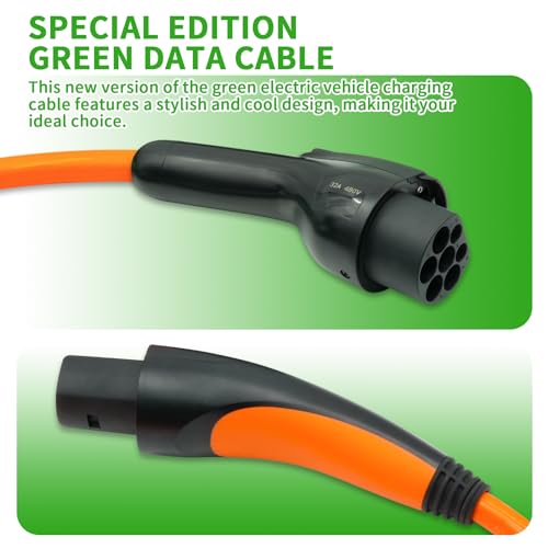 Type 2 to GBT EV Charging Cable 22kW | 32A 5M 3-Phase Mode 3 IP55 Fast Charging | with Carry Bag &Rain Cover | Compatible with BYD Atto 3, Han, Tang | Home & Public Stations – Orange