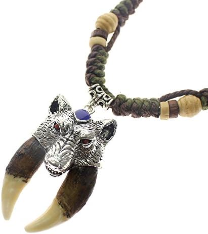 ZONGAO Wolf tooth necklace Power Man X-Men Origins Wolverine Black teeth