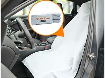 Nexersys 2-in-1 Car Seat Cover & Sports Towel: Soft Microfiber, Super Absorbent, Ultra Compact, Large Size, Universal Fit, Lightweight, Quick Dry, Antimicrobial, Workout and Outdoor Towel (Grey) 4pack