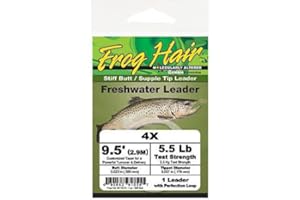 Frog Hair 9.5' Stiff Butt/Supple Tip Tapered Leader