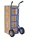 Vestil DHHT-500S-HR Steel Dual Handle Hand Truck with Hard Rubber Wheels 17-1/2 In. x 21 In. x 44-1/2 In. 500 Lb. Capacity Silver
