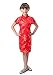 Bitablue Girl's Red Chinese Dress with Golden Wintersweet Blossom