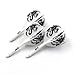 CUESOUL Integrated Dart Shaft and Flights White with Pattern Design