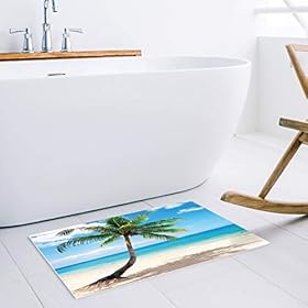 Coconut Palm Tree Doormats Tropical Plant Summer Beach Hawaii Welcome Entrance Front Door Rug Outdoors/Indoor/Bathroom… 418mY3ZwxjL