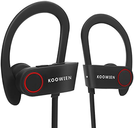 Bluetooth Headphones,Wireless Bluetooth V4.1 Stereo Sports Earphones,Wireless Noise Cancelling IPX4 Sweatproof Running Earbuds Headset with Built-in Mic for iPhone Samsung (K6-Black)