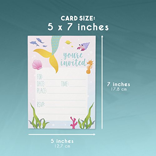 4 Mermaid+Party+Invitations+Fill+Envelopes