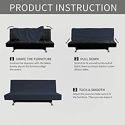Easy-Going Stretch Futon Slipcover Armless Futon