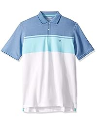 IZOD Polo de hombre y talla grande Advantage Performance Shortblock Colorblock