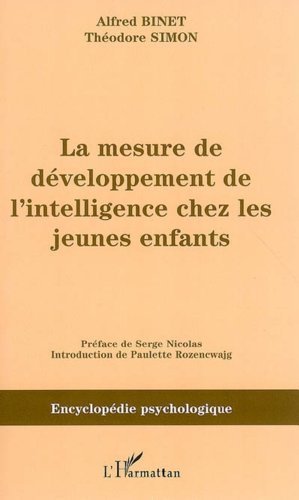 La  mesure du développement de l'intelligence chez les jeunes enfants