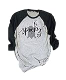 Coutgo Spooky Halloween Raglans Unisex Funny Raglan T-Shirt Adult & Youth