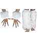 Faux Fur Cuffs Furry Leg Warmers and Wrist Cuff Warmer Boot Cuff,2 Pairs Set For Women Party Costumes