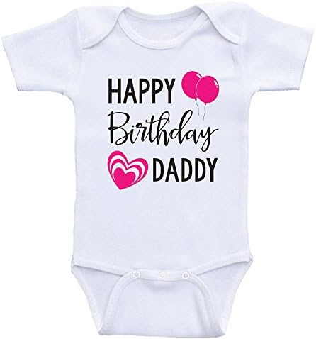 Heart Co Designs Birthday Baby Onesie Happy Birthday Daddy Birthday Baby Clothes